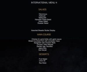 International Menu