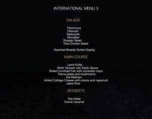 International Menu