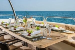 exclusive cuisine on yacht