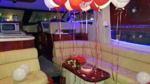 birthday celebration on yacht