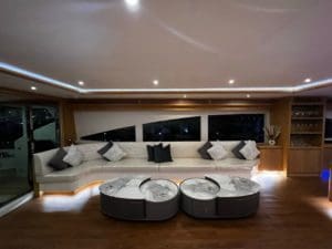yacht's beautiful inside view