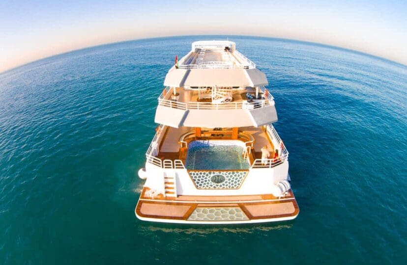 new year evening yacht